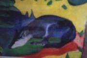 Fuchs nach Franz Marc/Öl auf Leinwand