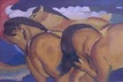 Pferde nach Franz Marc/Öl auf Leinwand